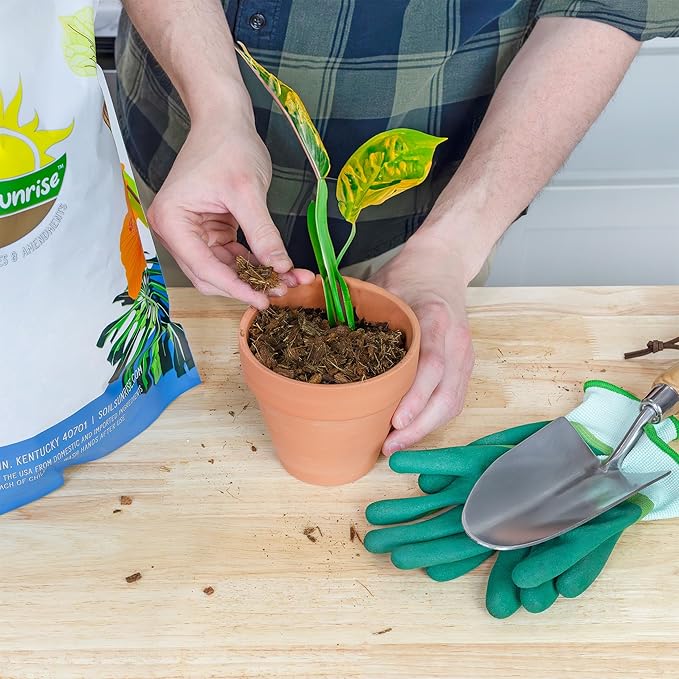 Loose Coco Coir Chips Mulch and Soil Amendment (1 Quart); Premium Coconut Coir Substrate for Plants and Container Gardening