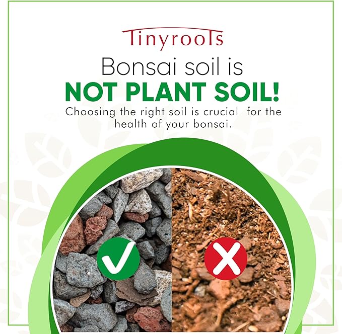 Bonsai Soil Mix by Tinyroots - All Purpose Bonsai Soil Mix Ready to Use Blend, Used for All Varieties of Bonsai Trees, 2.25 Quarts