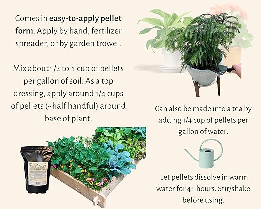 Soil Conditioner and Fertilizer Pellets, Fertile Ground. 3-3-3 NPK. Rabbit Manure with Worm Castings and Chicken Manure. 3.5lb Bag.