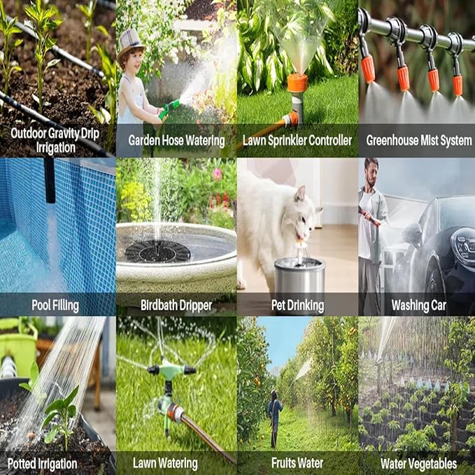 4 Outlet Sprinkler Timer, XinFuture Water Timer, Programmable Garden Hose Timer with Rain Delay, Manual& Automatic Watering System, Waterproof Digital Irrigation Timer for 4 Separate Water Zones