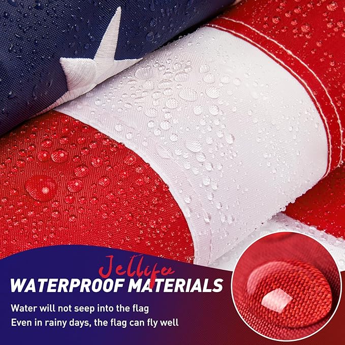 American Flag, American Flags, American Flag 2x3 Outdoor, US Flags with Embroidered Stars, Vivid Color, Sewn Stripes, Brass Grommets (2 by 3 Foot)