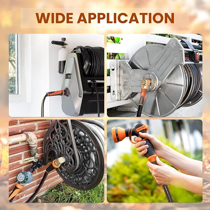 Giraffe Tools Garden Leader Hose 3ft x 5/8", Short Water Hose Heavy Duty, Flexible, Lightweight Hybrid Hose with Swivel Handle, Male to Female Fittings, Burst 600 PSI