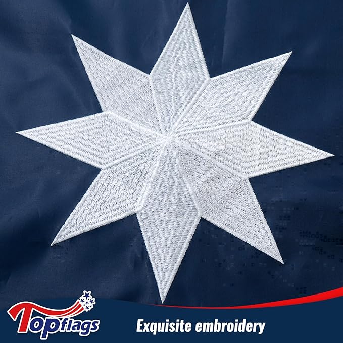 TOPFLAGS New Minnesota State Flag 3x5 Ft 210D MN Flags Heavy Duty Longest Lasting Sewn Stripes Embroidered Star Stronger Brass Grommets 4 Stitched Hemming Outdoor Vivid Color Fade Resistant Perfect for Outside