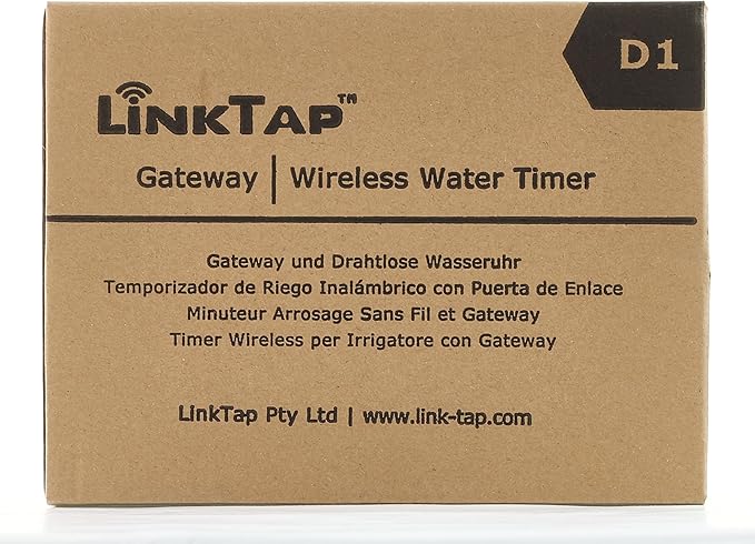 LinkTap D1 Wireless Water Timer & Gateway, 2 Zone Smart Hose Faucet Timer, Built-in Flow Meters, Real-Time Fault Detection & Notification, Weather Adaptive, Better Range Than WiFi, IP66, 2-Yr Warranty