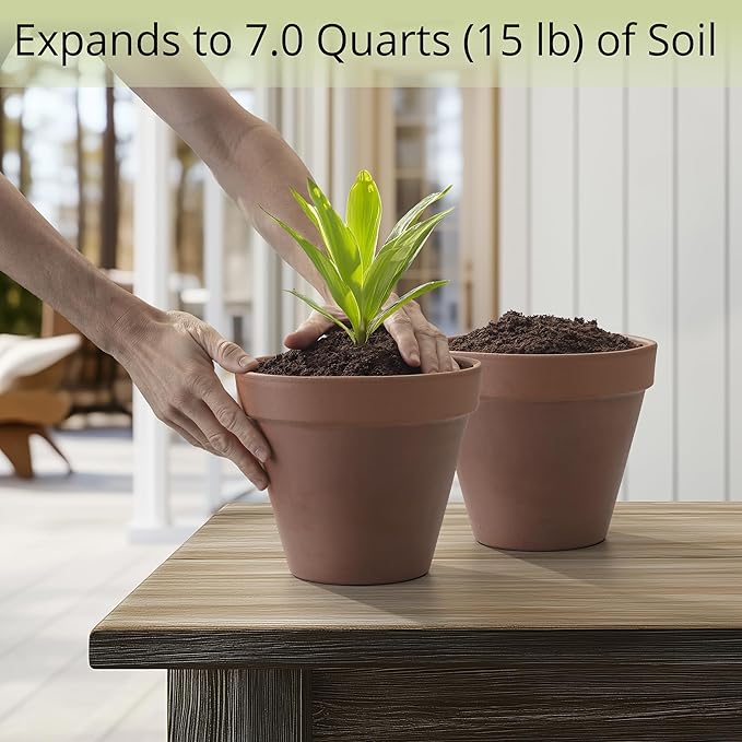 Bonsai Soil Discs for General Indoor Planting - Expands to 7 Quart (15 lb) | Premium Coconut Coir Well-Draining Expanding Soil Mix for Healthy Plants