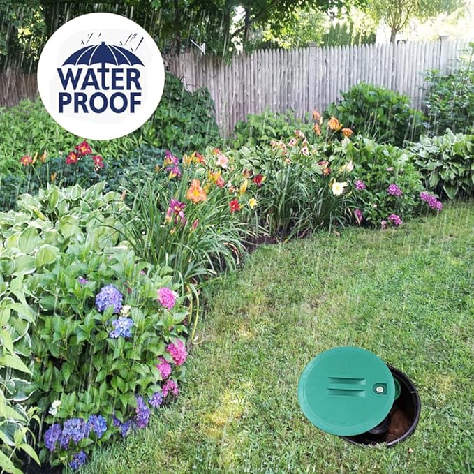 Bandelt 10" Sprinkler Valve Box Cover Lid for Automatic Irrigation Water System Lawn, Yard, Outside-2 Pack