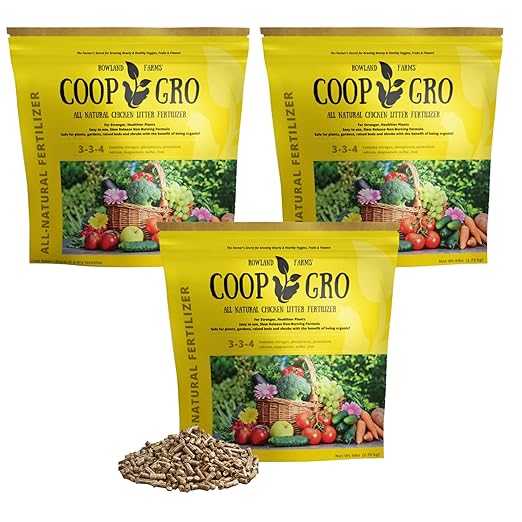Coop Gro Organic Chicken Manure Fertilizer 6 lb. Bag. All-Natural Plant Food for Vegetable Gardens, Flower Beds, Indoor Plants & Shrubs. Pelleted Fruit Tree Fertilizer (3 Pack)
