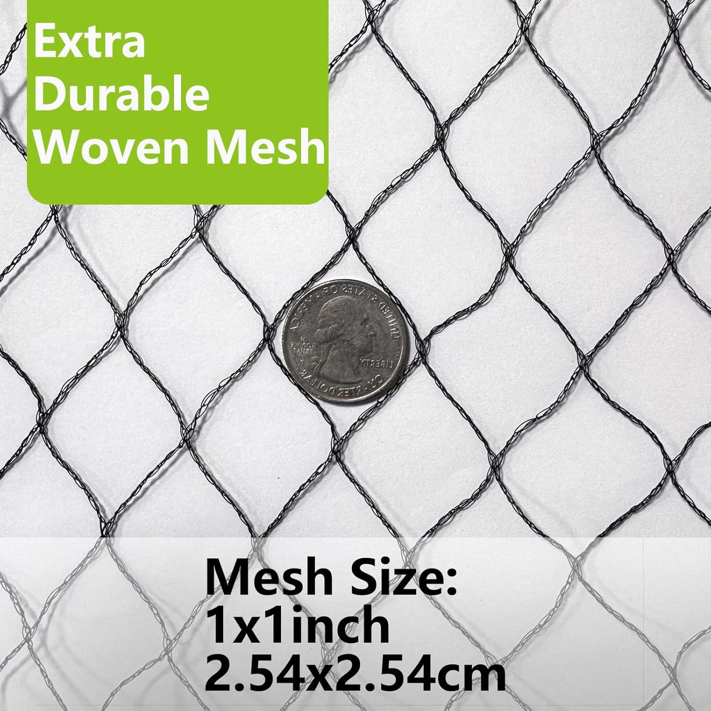 POYEE 25 x 50 FT Bird Netting for Garden Woven Mesh Garden Netting for Plants, Vegetable, Fruit Trees, Blueberry Bushes, Strawberries Against Birds, Deer, Squirrels and Other Animals