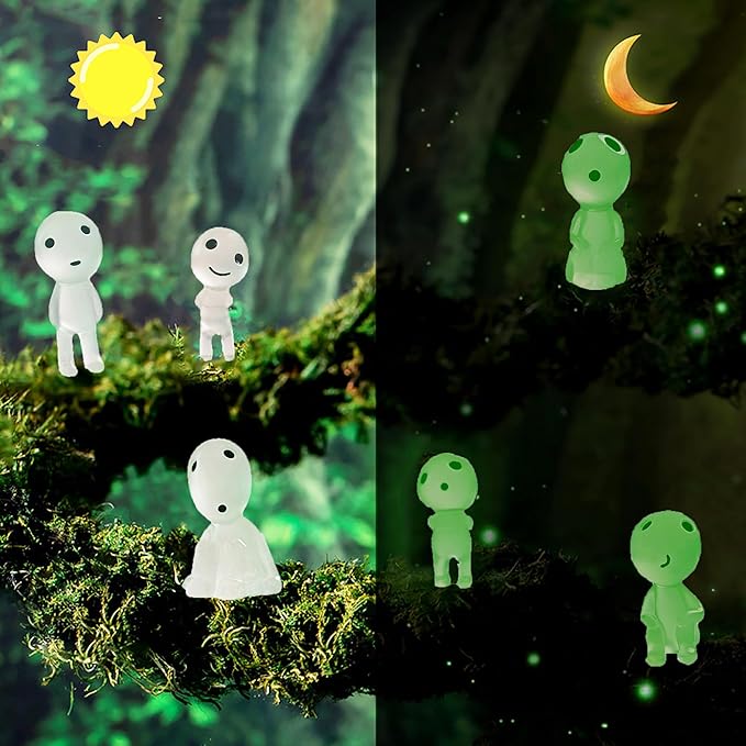 Luminous Ghost Tree Elves Glow in Dark Nightlight Landscape Garden Accessories Indoor Room Ornaments Outdoor Yard Lawn Decoration 10pcs