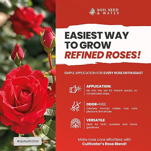 Cultivator's Rose Blend Concentrated Organic Soil Amendment Fertilizer for Roses Rosa Rosaceae - OMRI Listed (9 lbs)