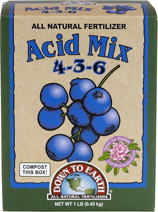 Down to Earth All Natural Acid Mix Fertilizer 4-3-6, 1 lb