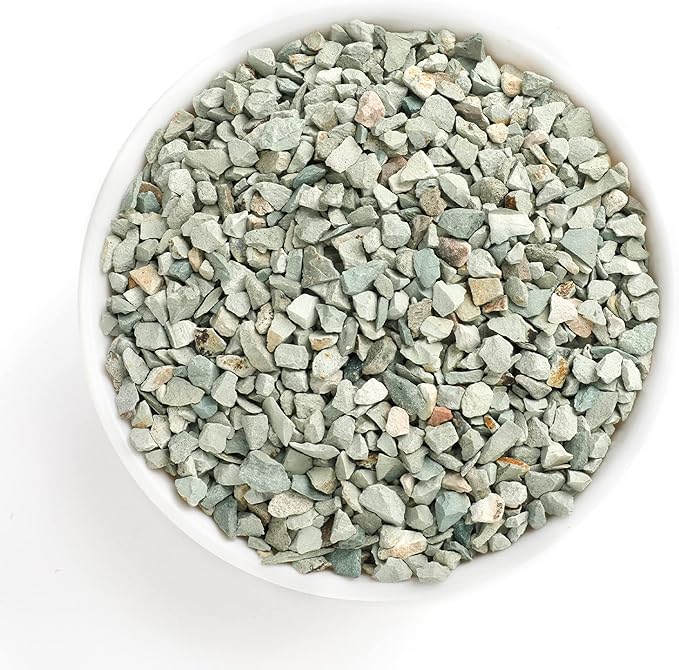 2.4lb Succulents and Cactus Green Zeolite, Décor & Additive Rocks, Natural Decorative Gravel for Bonsai, Fairy Gardening, DIY Projects, Vases Fillers, Terrarium