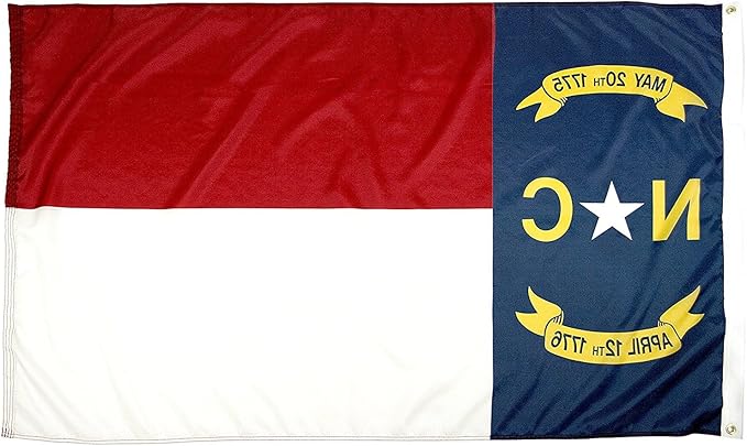 FlagSource North Carolina Nylon State Flag, Made in the USA, 3x5'