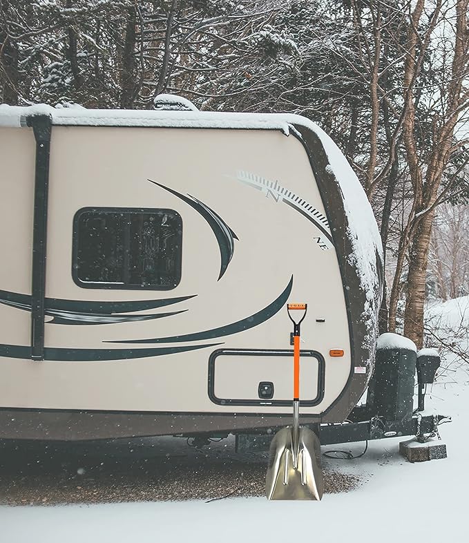 Ashman Aluminium 48 inch Snow Shovel with Large Head and Durable Handle. (Scoop Shovel, 1 Pack) (Scoop Shovel, 6 Pack)