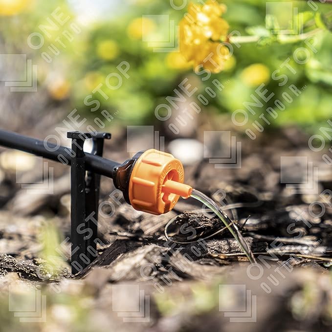 One Stop Outdoor (50-Pack) - 4 Gallons Per Hour Pressure Compensating Orange Drip Emitters - Premium Drippers for Drip Irrigation (4 Gallons Per Hour)