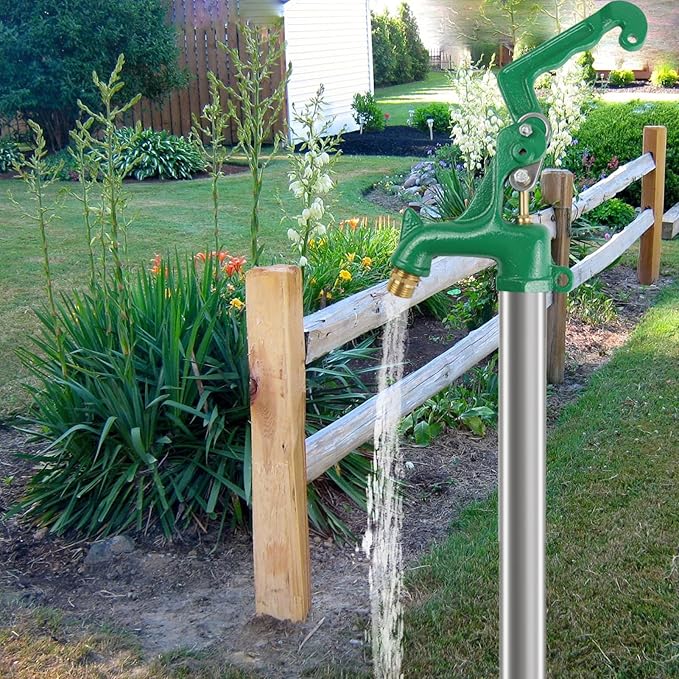 Yard Hydrant Frost Proof Outdoor Faucet Frost Free Freeze Proof Faucet for Yard Garden Farm Pasture Irrigation, Water Hydrant 3/4" Pipe Connection, 6.25ft Total Length 4' Bury