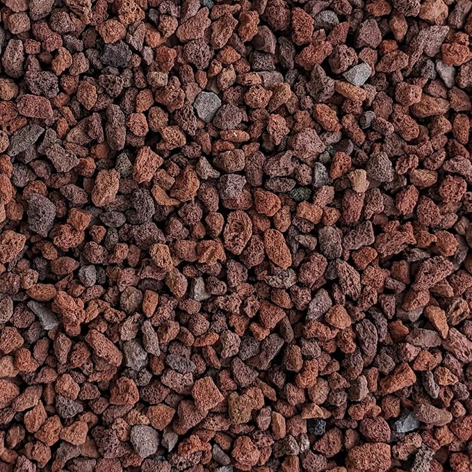 Red Lava Rocks for Plants Natural Horticultural Volcanic Rock (1/4" Size) (Mined in USA) (5-lb Bag)