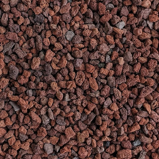 Red Lava Rocks for Plants Natural Horticultural Volcanic Rock (1/4" Size) (Mined in USA) (2-lb Bag)