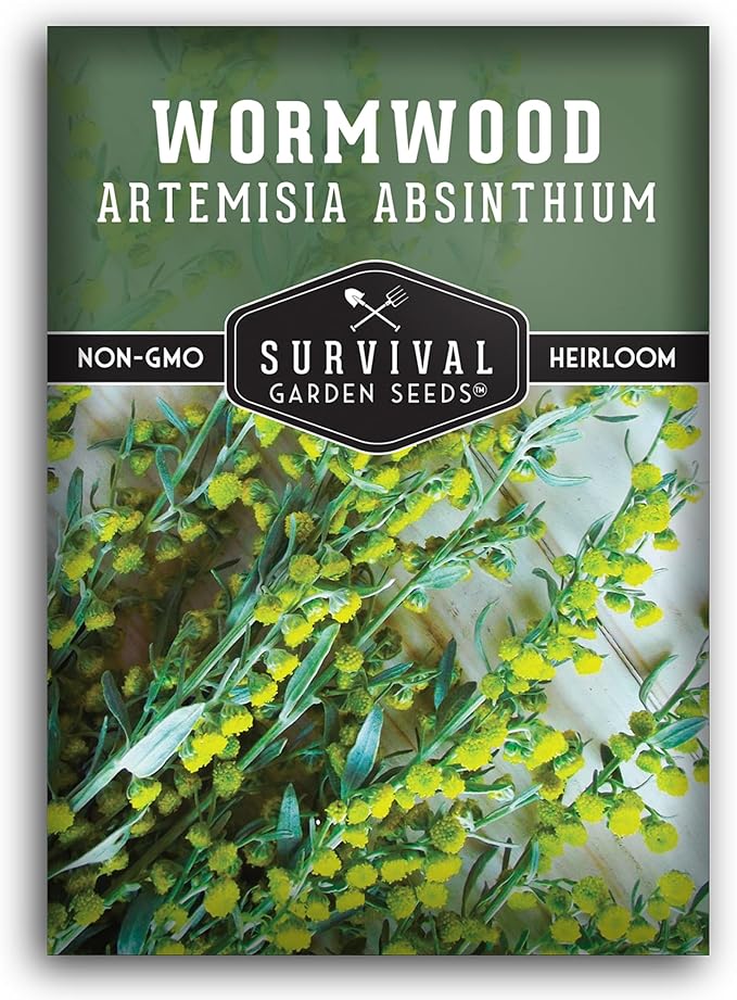 Wormwood Seeds for Planting - 1 Packet with Instructions to Plant and Grow Beneficial Medicinal Herbs in Your Home Herb Garden - Non-GMO Heirloom Variety - Survival Garden Seeds
