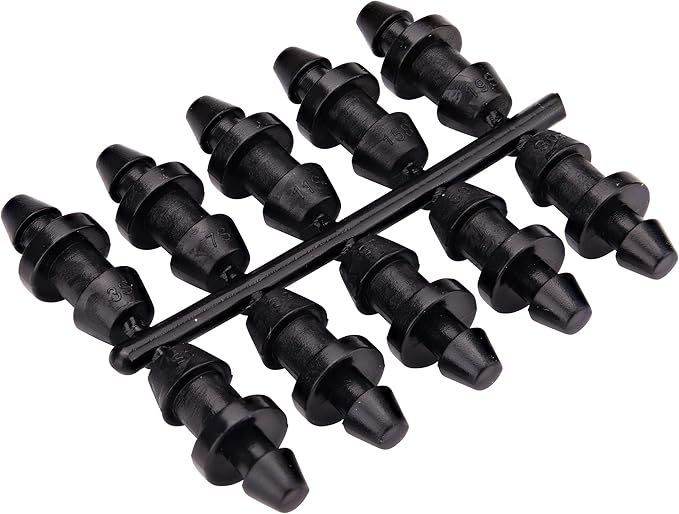 Raindrip 646050B Goof Plugs for Drip Irrigation Supply Tubing, Plug Unneeded Holes in Tubing, Plastic, 50-Pack, Black