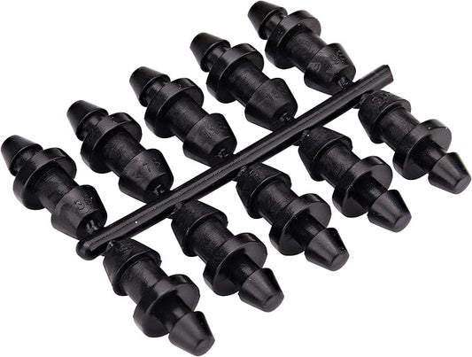 Raindrip 646050B Goof Plugs for Drip Irrigation Supply Tubing, Plug Unneeded Holes in Tubing, Plastic, 50-Pack, Black