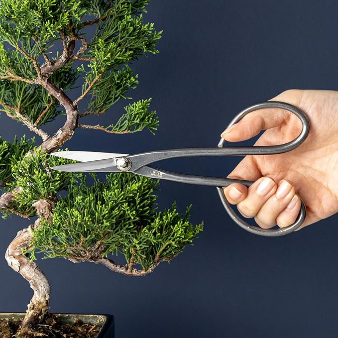 Wazakura Yasugi Stainless Steel Made in Japan Satsuki Bonsai Scissors 7.09" (180 mm), Hasami Pruning and Trimming Shears, Japanese Gardening Tools - Yasugi Stainless Steel Satsuki