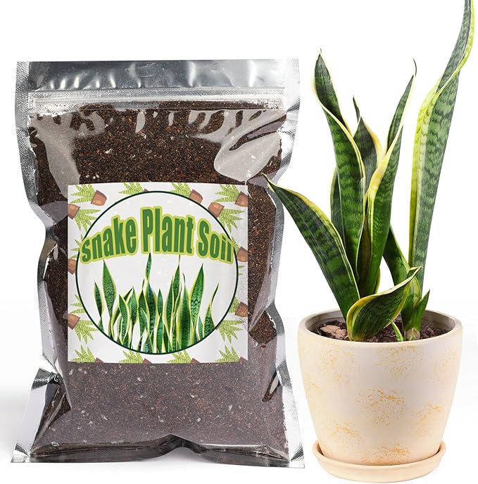 Premium Snake Plant Soil Mix 1qt, Indoor Plants Potting Mix for All Potted Snake Plants, Promote Healthy Growth and Easy Care