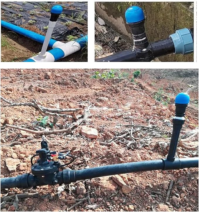 Air Relief Valve 3/4 inch Air and Vacuum Relief in The Irrigation Water Saving Agriculture Drip Irrigation System Protected Outlet - 1 Pcs