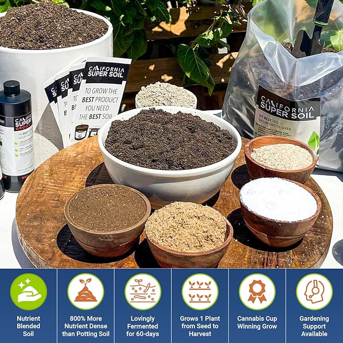 The Bud Grower | Pre-Mixed Super Soil 5 Gallon Pot | Premium 100% Nutrient Rich Organic Super Soil | Hydroponic Nutrients and Grow Supplies | All-in-One Grow Tent Kit's & Supplies