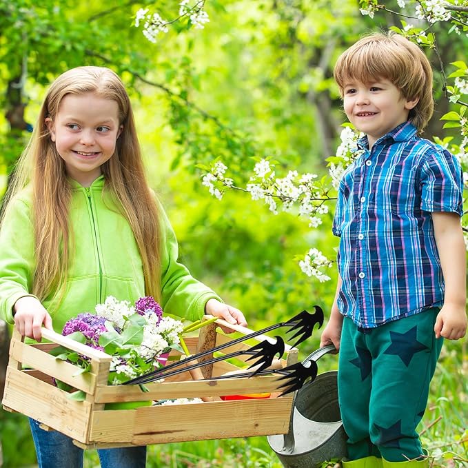 10 Pcs Weed Puller Tool Garden Weed Pulling Tool Portable Garden Weeder Tool 4 Teeth Durable Garden Weed Pulling Tool Hand Weeder Tool for Vegetable Gardening Backyard Farm Planting Weeding