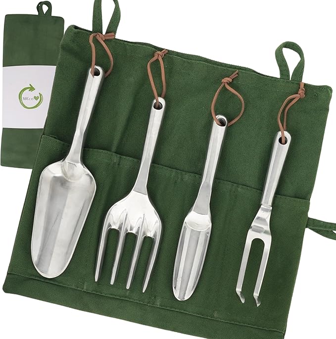 MiEco Gardening Hand Tools Set, Garden Hand Held Tools. Stylish Yard Tools Gardening Tool Kit. Unique Garden Tools Ideal Gifts for Gardeners.