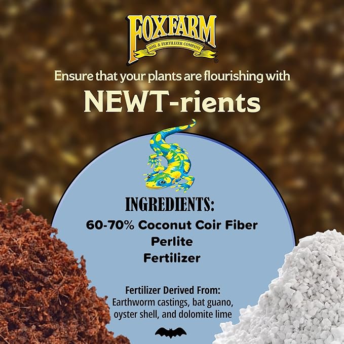 FoxFarm Salamander Soil Potting Mix, 1.5cu ft - Watering Holding Properties, Made for Plants and Cuttings, Indoor/Outdoor Cultivation - Reduces Frequent Waterings
