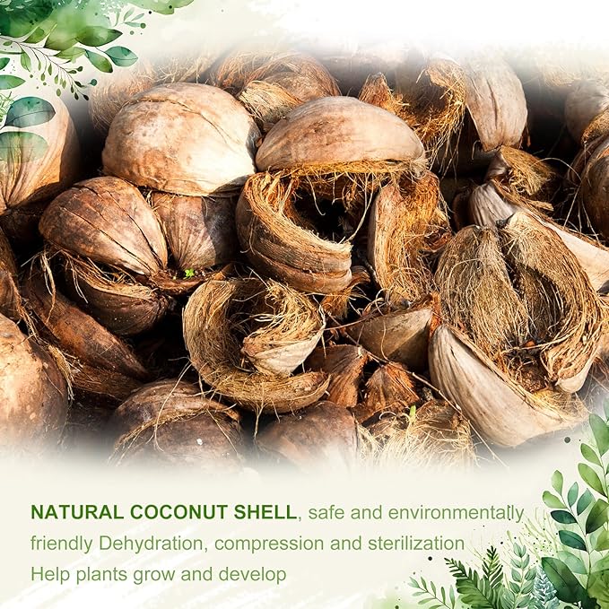 Sasylvia 500 Pcs (30mm) Compressed Coconut Coir Fiber Potting Soil Expanding Organic Coconut Coir Pellet Fiber Soil for Potted Plants, Succulents, Agricultural Cultivation, Home Planting