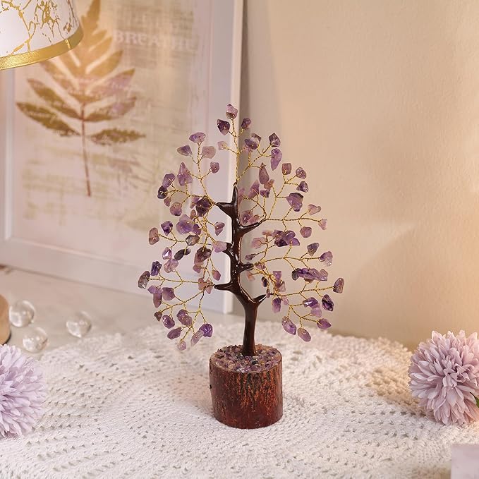 Amethyst Crystal, Crystal Tree, Spiritual Gifts For Women, Reiki Decor, Money Tree, Feng Shui Decor, Gemstones And Crystals, Office Decoration, Crystal Bonsai Tree, Spiritual Stuff, Small Office Decor