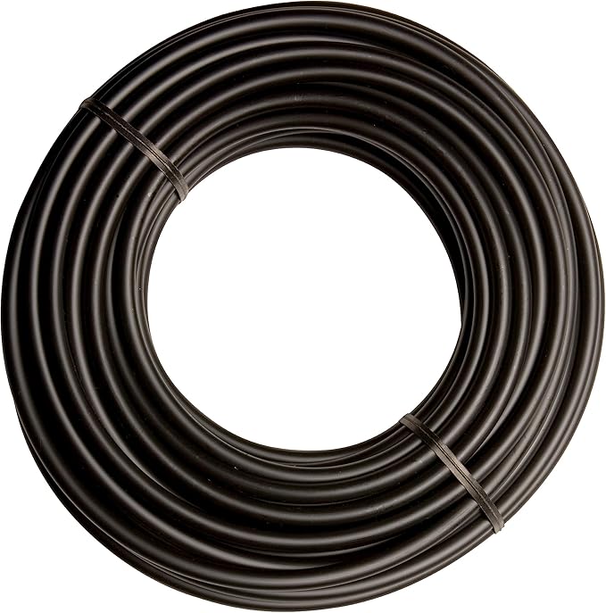 Rain Bird T22-50S Drip Irrigation 1/4" Blank Distribution Tubing, 50' Roll, Black