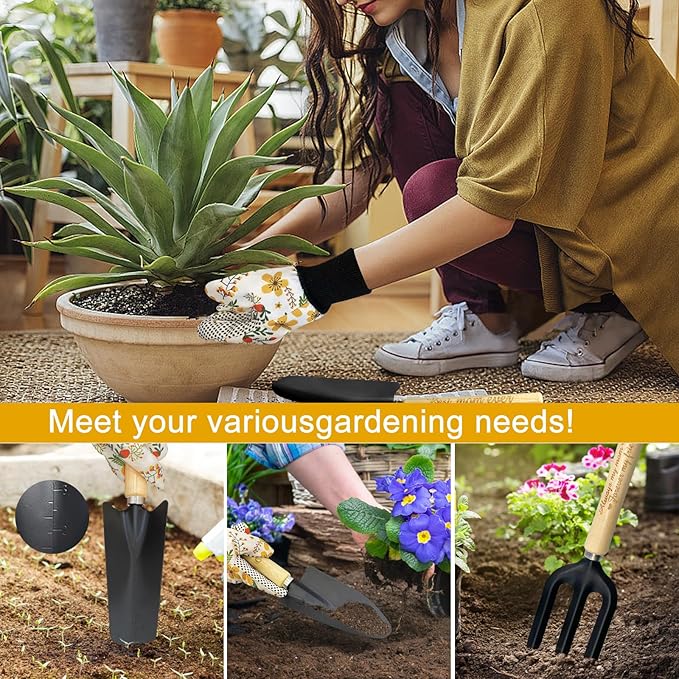 Plant Lady Gifts for Women Gardening Tool Kit for Women Birthday Gift for Her Mom Grandmother Spring Outdoor Horticulture Starter