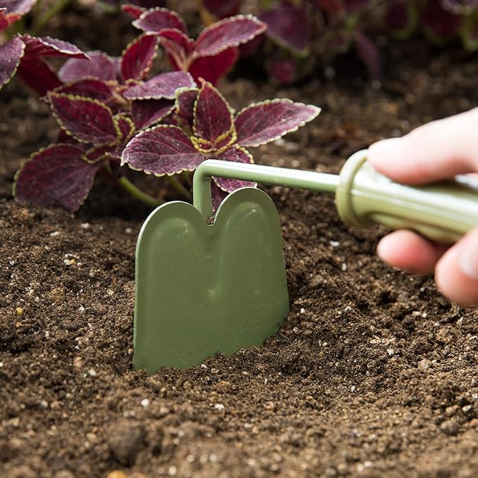 Worth Garden Hand Hoe - Carbon Steel Head with Powder Coating, PE Handle - Gardening Hand Tool - T302A00