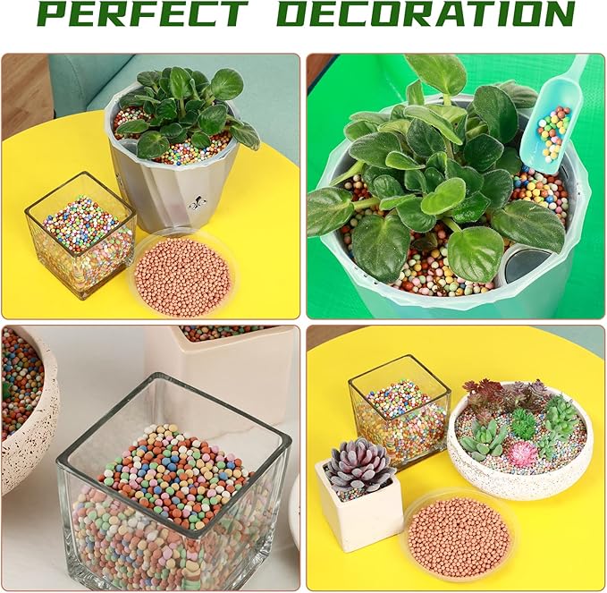 4lb LECA Clay Pebbles 6-7MM- Multicolor Clay Balls for Plants, Leca Balls for Plants, Horticultural Grade for Soil Hydroponics Aquaponics