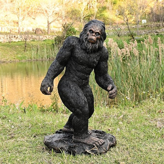 Garden Statues Bigfoot Yard Decor - Grandpa Yeti Large Lawn Products Birthday Decorations Life Size Sasquatch Figurine Resin Tall Outdoor Sculpture for Outside Patio Front Porch