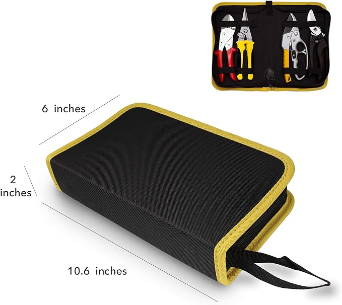 KOTTO Upgrade 4 Packs Pruner Shears Garden Cutter Clippers, Stainless Steel Sharp Pruner Secateurs, Professional Bypass Pruning Hand Tools Scissors Kit with Storage Bag