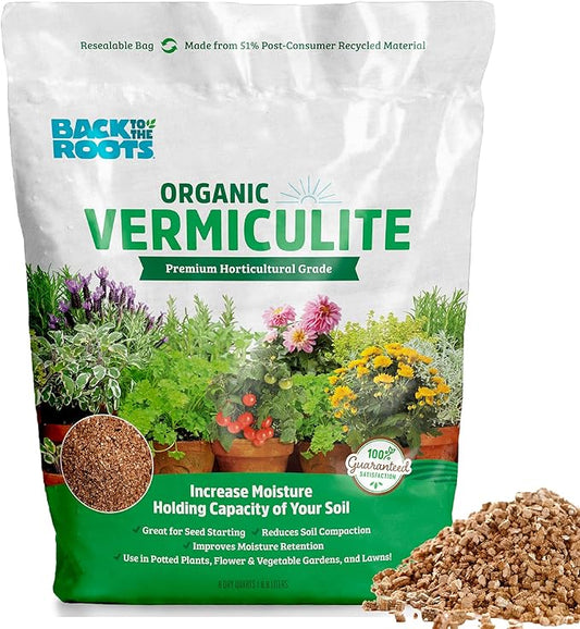 Back to the Roots 100% Organic Vermiculute | Made in The USA | Premium Nutrition for Indoor and Outdoor Plants