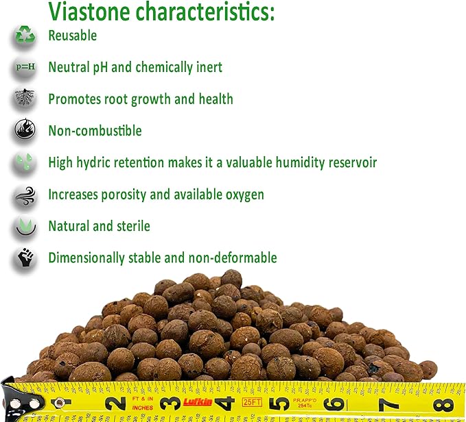 Viagrow VS10-5 Grow Rocks Expanded Clay Pebbles, Brown