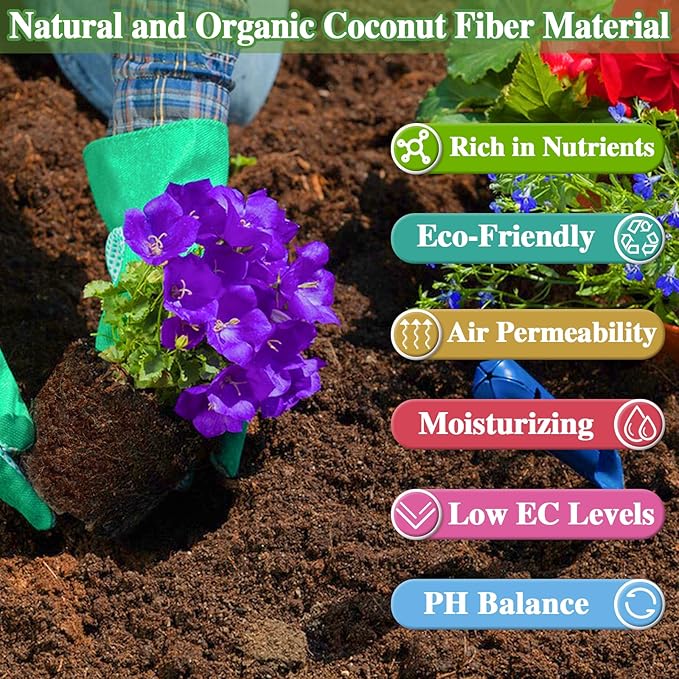 ZeeDix 10LB Premium Coconut Coir-Compressed Coco Coir Potting Soil Substrate-100% Organic Coco Coir Brick,High Expansion Coconut Fiber Coir Pith with Low EC and pH Balance for Plants Gardening Herbs