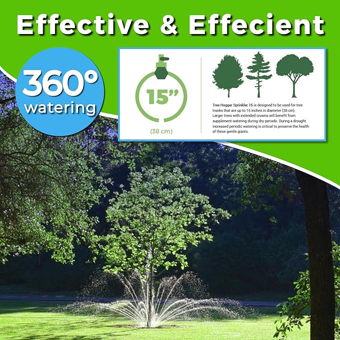 Tree Sprinkler with 360° Outward Direction | Water Sprinkler for Trees That Reaches The Nutrition Zone for Tree Root Watering (15")