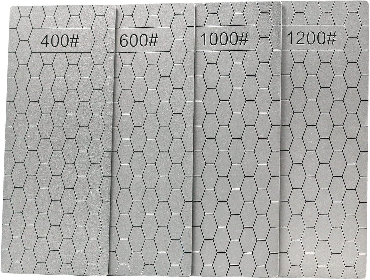 4 Pieces Diamond Sharpening Stone Set,Diamond Lapping Plate Coarse/Medium/Fine Grit Sharpener,400/600/1000/1200 Grit