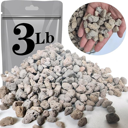 Voulosimi Garden Pumice Rock Horticultural Cactus Bonsai Succulent Soil Additive for Plants, Landscaping, Vase Fillers (1/2 inch, 3 LB)