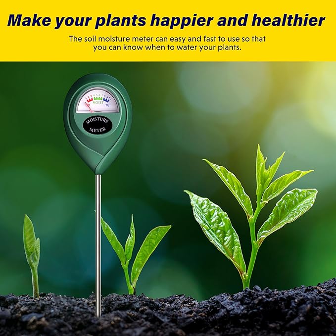 iPower Soil Moisture Meter, Plant Water Monitor Hygrometer Sensor for Garden, Lawn, Farm Indoor & Outdoor Care