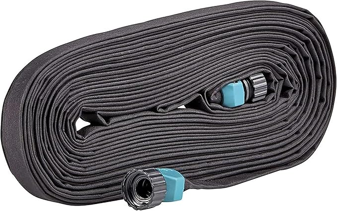 Gilmour 75' Black Flat Weeper Soaker Hose for Garden Beds, Drip Irrigation Outdoor Hose, Flexible Garden Hose for Vegetable Gardens, Flower Beds, Lawns, and Orchards