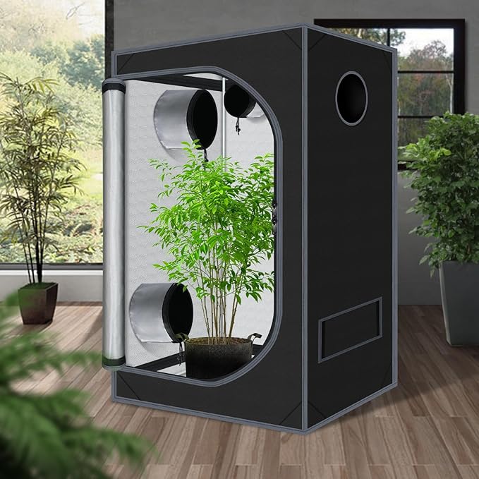 Grow Tent 24"x36"x60" Growing Tents for Indoor Plant 600D Mylar Hydroponic High Reflective Grow Tent for Plant Fruit Flower Veg Growing