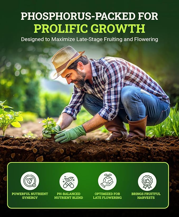 FoxFarm Cha Ching Soluble Fertilizer, Water Soluble High-Phosphorus Fertilizer, Supports Late Harvest Stage - Outdoor Flowers, Fruiting Plants, Containers and Bed Areas, NPK 9-50-10 (1 lb)